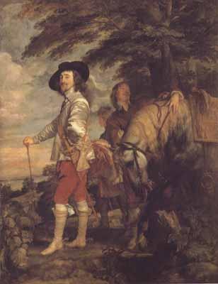 Anthony Van Dyck Portrait of charles i hunting (mk03) oil painting picture